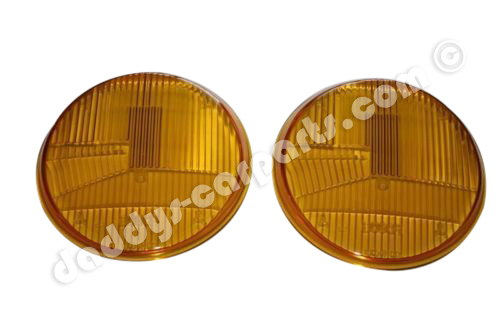 h1gelbrhd RHD H1 HEADLIGHT LENSES YELLOW / AMBER FOR PORSCHE 911 912