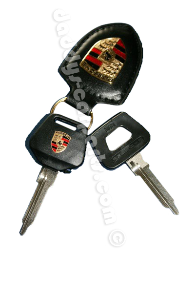 911-2er-schl-ssel PORSCHE 911 964 993 LED KEY BLANK SET + LEATHER FOB