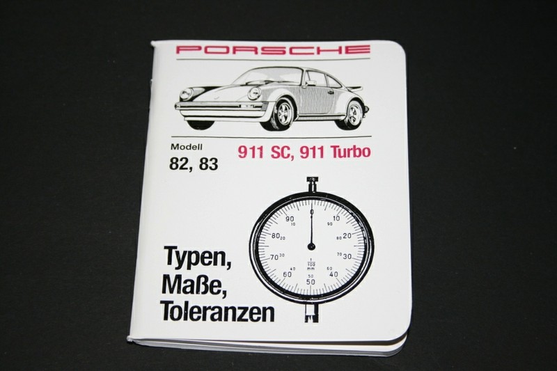 PORSCHE 911 SC 930 TYPEN MAßE TOLERANZEN