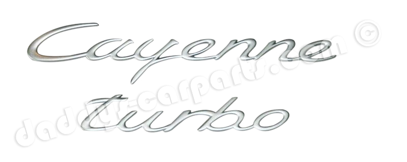 cayenne-turbo-silber5788c855e4de5 CAYENNE TURBO BADGE SLIVER FOR PORSCHE 955 957