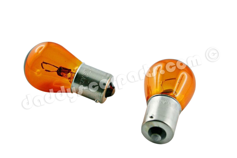 Gl-hlampe-2 10 ORANGE BULBS 12V / 21 WATT BA15S
