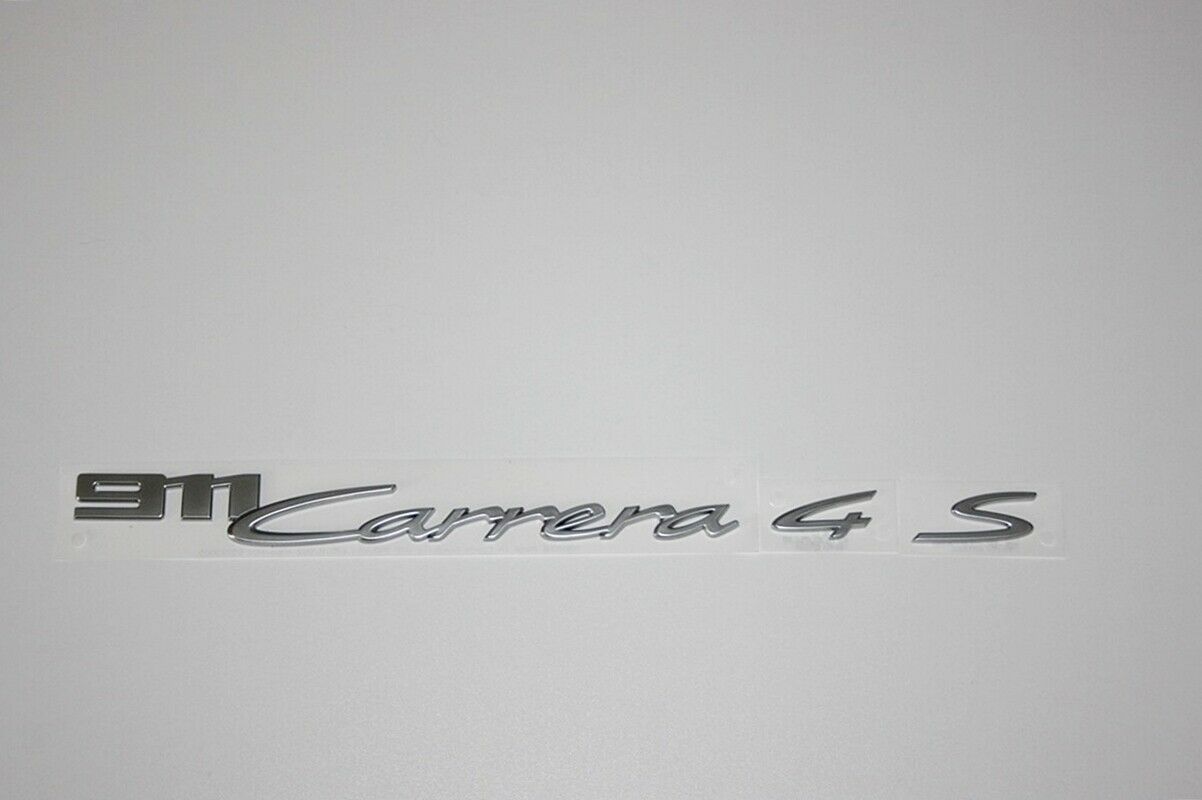 992-4S PORSCHE 992 911 CARRERA 4S BADGE DULL CHROME