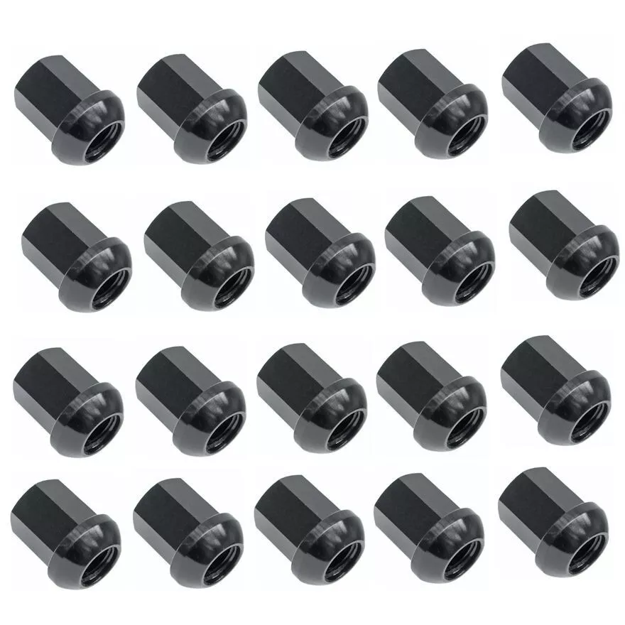 FÜR PORSCHE 914 924 944 968 928 ALU RADMUTTERN GLANZ SCHWARZ