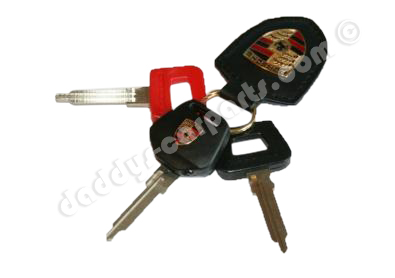 3er-Schl-ssel-911-mit-Anh-nger PORSCHE 911 964 LED KEY BLANK SET + LEATHER FOB