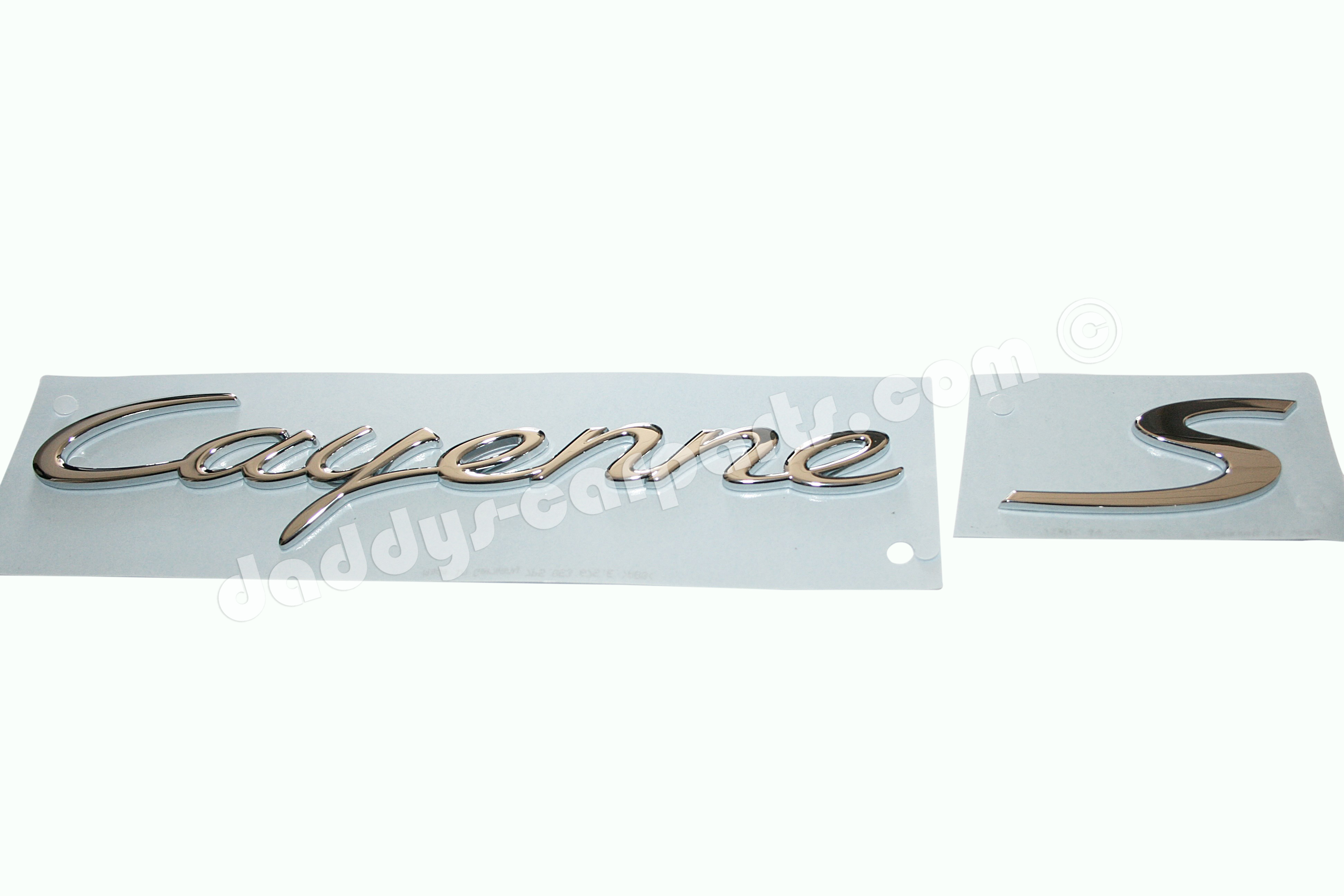 Cayenne-S-chrom ORIGINAL PORSCHE CAYENNE S CHROME BADGE