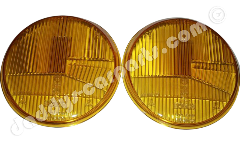 1305614010-H1-Gelb-LHD-beide H1 HEADLIGHT LENSES YELLOW FOR PORSCHE 911 912