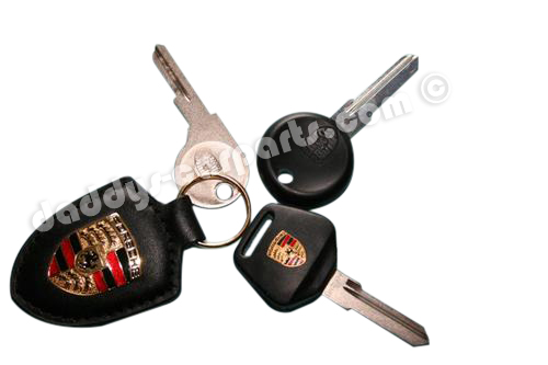 924-Schl-sselset-3 PORSCHE 924 944 SCHLÜSSEL ROHLINGE +  LEDER ANHÄNGER