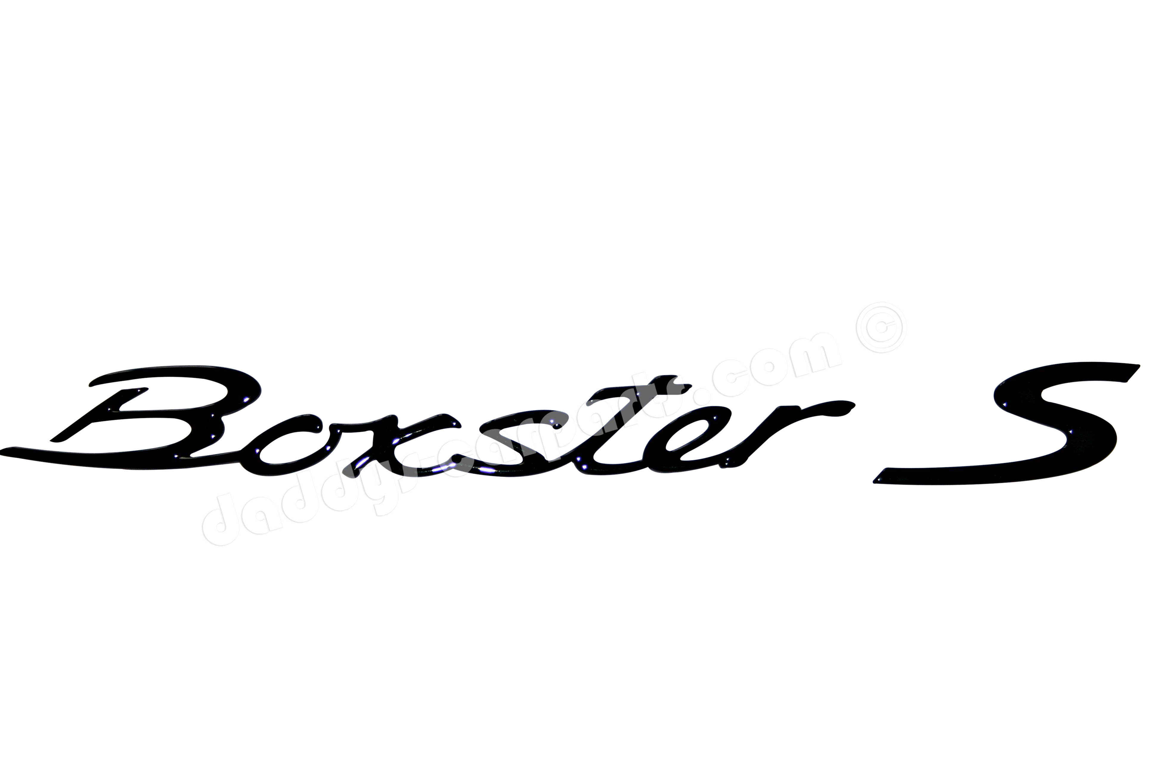98755903701-Boxster-S-gloss-schwarz ORIGINAL BOXSTER S BADGE GLOSS BLACK FOR PORSCHE 987 USA