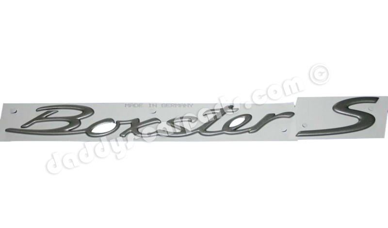 boxsterS-tita ORIGINAL BOXSTER S BADGE TITANIUM - METALIC FOR PORSCHE 986 BOXSTER