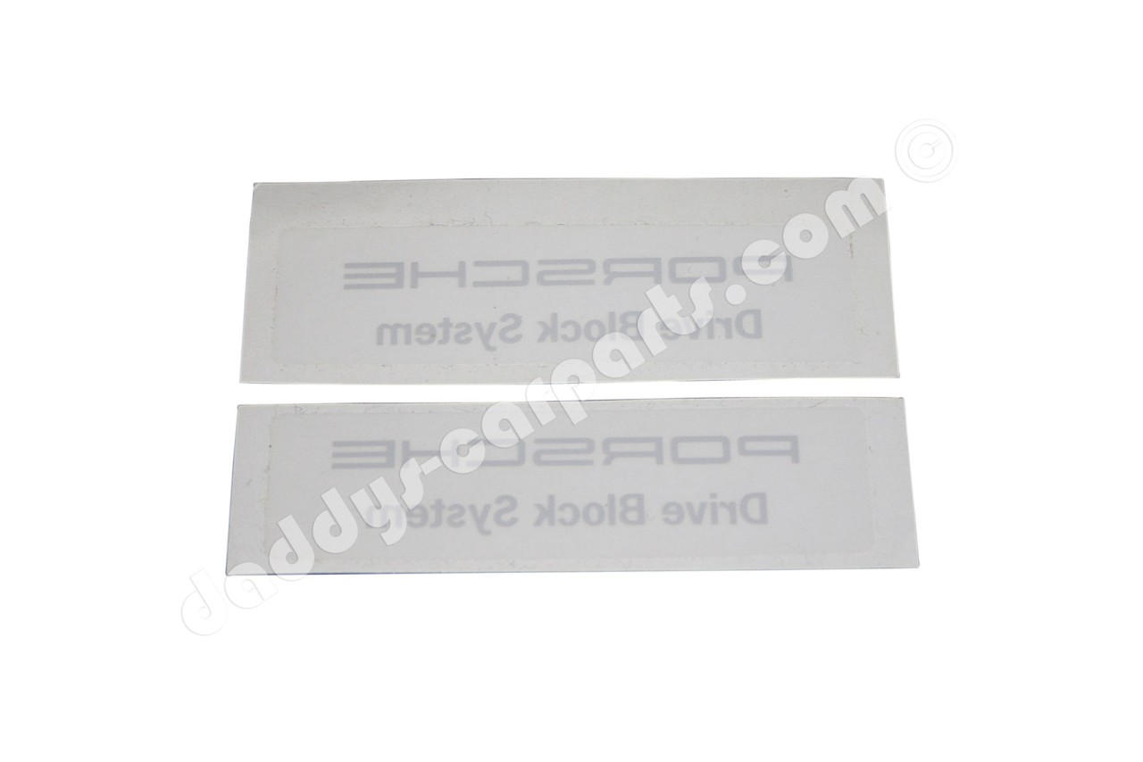 2 GENUINE PORSCHE 993 DRIVE BLOCK WINDOW DECALS 2 GENUINE PORSCHE 993 DRIVE BLOCK WINDOW DECALS