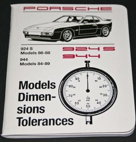 PORSCHE 924 S 944 MODELS DIMENSIONS TOLERANCES