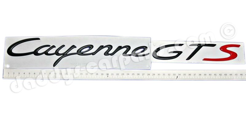 957 CAYENNE GTS BADGE BLACK / RED