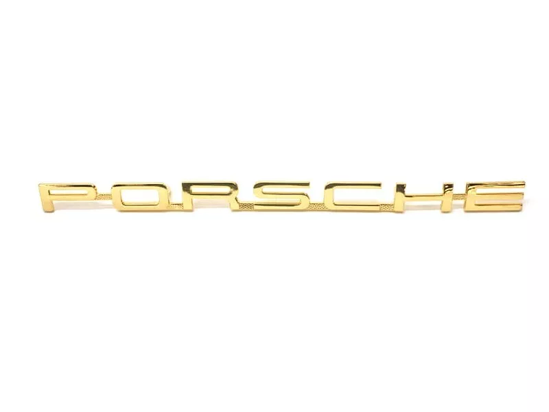 PORSCHE 356 B-T6 & C REAR BADGE COLOUR GOLD OEM PORSCHE 356 B-T6 & C REAR BADGE COLOUR GOLD OEM